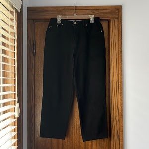 100% cotton 90s high waist black jeans
